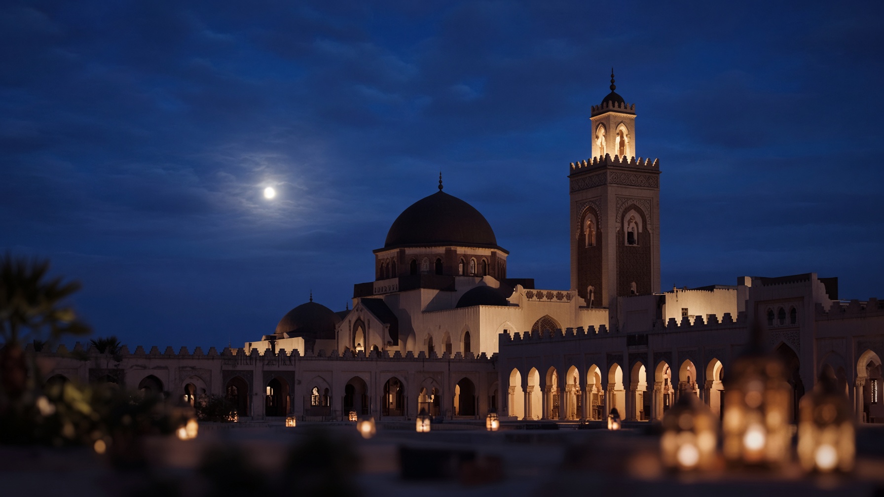 أفق الدار البيضاء في أجواء المساء