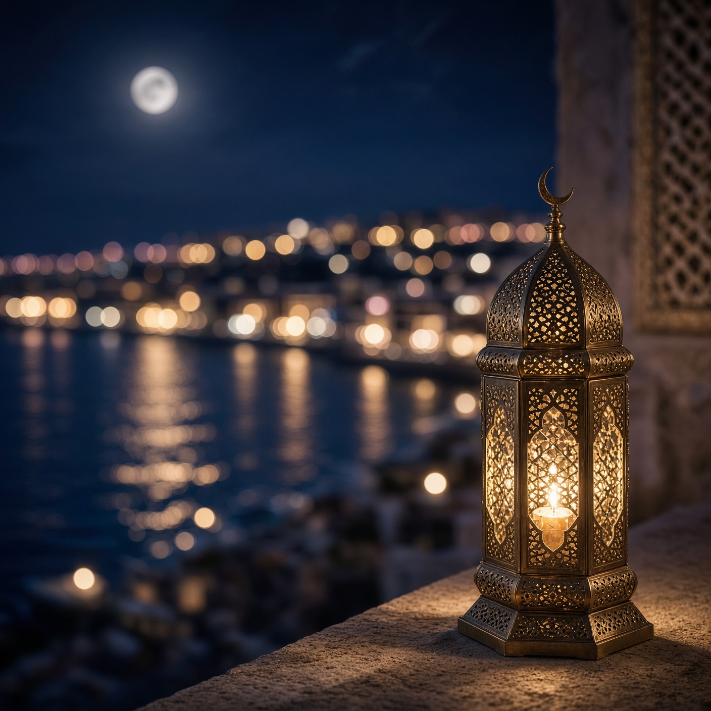 ضوء داخلي دافئ من أجواء المغرب